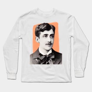 French Writer Marcel Proust illustration Long Sleeve T-Shirt